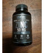VitaRaw Zinc Supplements 50mg with Vitamin C for Immune Support Health V... - $10.99