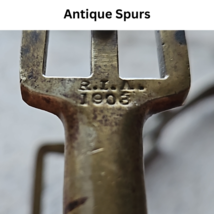 Antique R.I.A. Pre-WWI Era Spurs Brass Marked 1908 US Calvary image 4