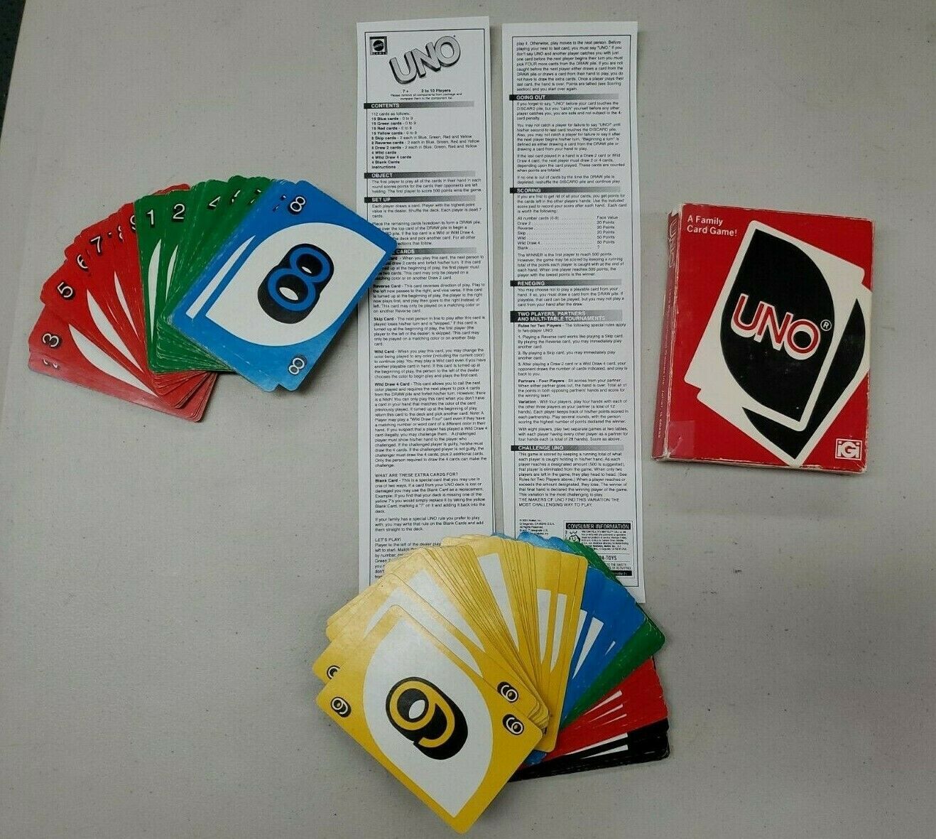 Vintage 1978 UNO Card Game 108 Cards Complete Set in Box