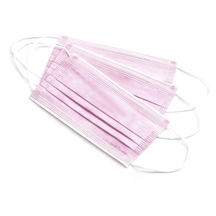 3-Ply Disposable Face Masks - PINK - 50 Masks - Disposable Face Masks