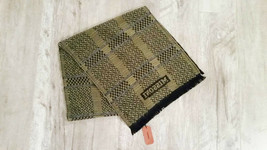 MISSONI Italy CHEVRON Pattern Centered FRINGE Trim WOOL Scarf BLACK / AR... - $168.27