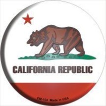 California State Flag Novelty Metal Mini Circle Magnet CM-104 - $12.95