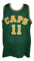 Larry Brown #11 Washington Caps Retro Aba Basketball Jersey New Green Any Size image 4