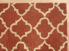 Moroccon Style Scroll Pattern Woolen Area Rug - 3' x 5' - $199.00