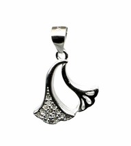 Cute Real 925 Sterling Silver Pendant CZ Platinum Finish for Girl - $25.66