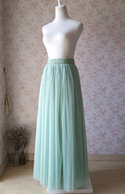 SAGE GREEN Long Maxi Tulle Skirt Full Length Sage Green Wedding Bridesmaid Skirt image 6