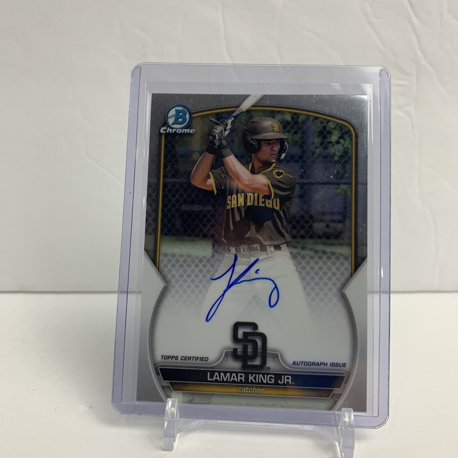 2023 Bowman Chrome CPALK Lamar King Jr 1st Prospect AUTO San Diego