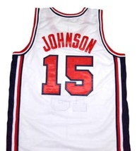 Magic Johnson #15 Team USA Basketball Jersey White Any Size  image 5