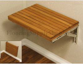 Teak Wall Mount Fold-Down Bench 30 - $598.00