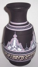Handmade & Handpainted Moroccan Pottery Collectible Vase Signed SAISSI SAFI - $260.00