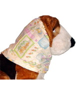 Dog Snood Soft Yellow Easter Block Print Cotton CLEARANCE - $5.25+
