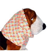 Dog Snood Multicolor Dog Bone Patches Cotton Cavalier KC Spaniel Sz Pupp... - $11.00