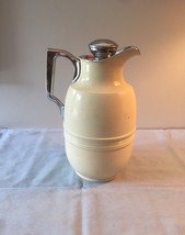 Vintage 60s thermal metal coffee decanter/pitcher with corked stopper image 2