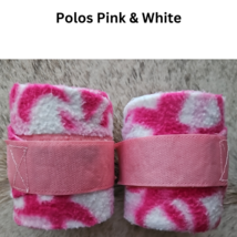 SmartPak Pink Horse Dressage Pad with Set of 2 Pink and White Polos USED image 2