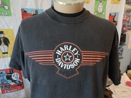 Vintage 90&#39;s Harley Davidson Motorcycle Edmond Oklahoma Biker T Shirt XL - $29.69