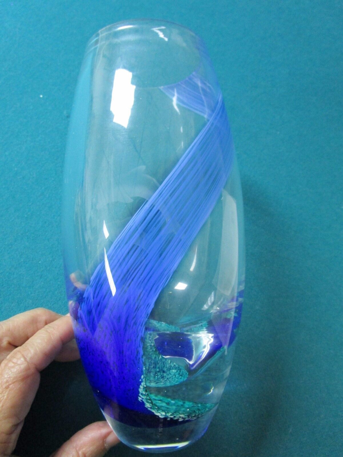 Lenox Undersea Paradise Dolphins Vase And Blue Wave Crystal Vase