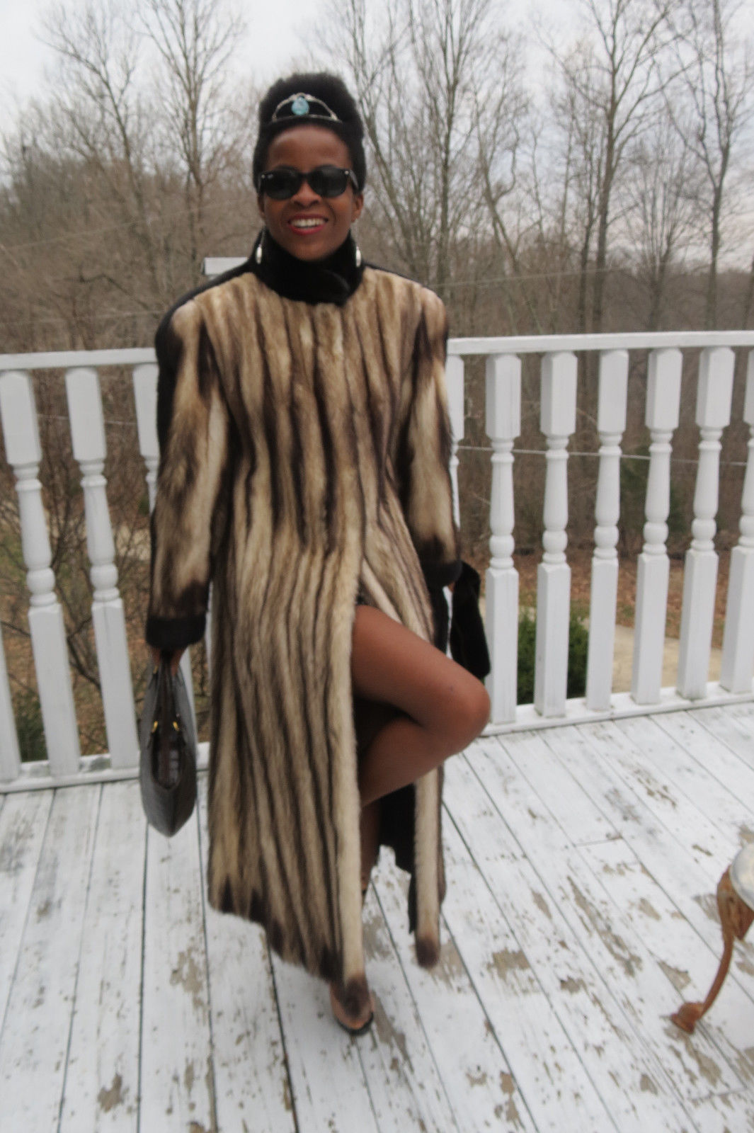 Brown Mink Fur Coat 2 in 1 Styles Mink Fur Jacket 