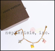 Auth Bnib Louis Vuitton Sweet Monogram Charm Fashion Bracelet Pastel - $850.00