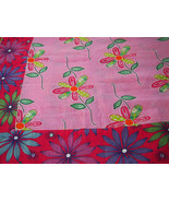 Floral Chita Tablecloth in Pink - $30.00