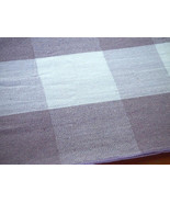 Cotton Throw Utility Blanket in Lavendar and White Plaid - $49.60