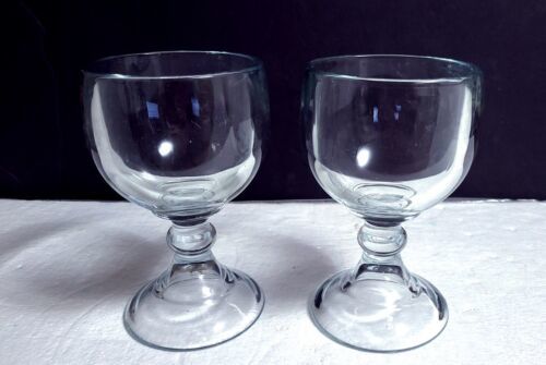 Vintage Set of 4 Misty Blue Swirl by Libbey Wine Glasses - Stemware