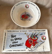 Dr Seuss How The Grinch Stole Christmas 2 Serving Bowls 9 New Holiday Zrike