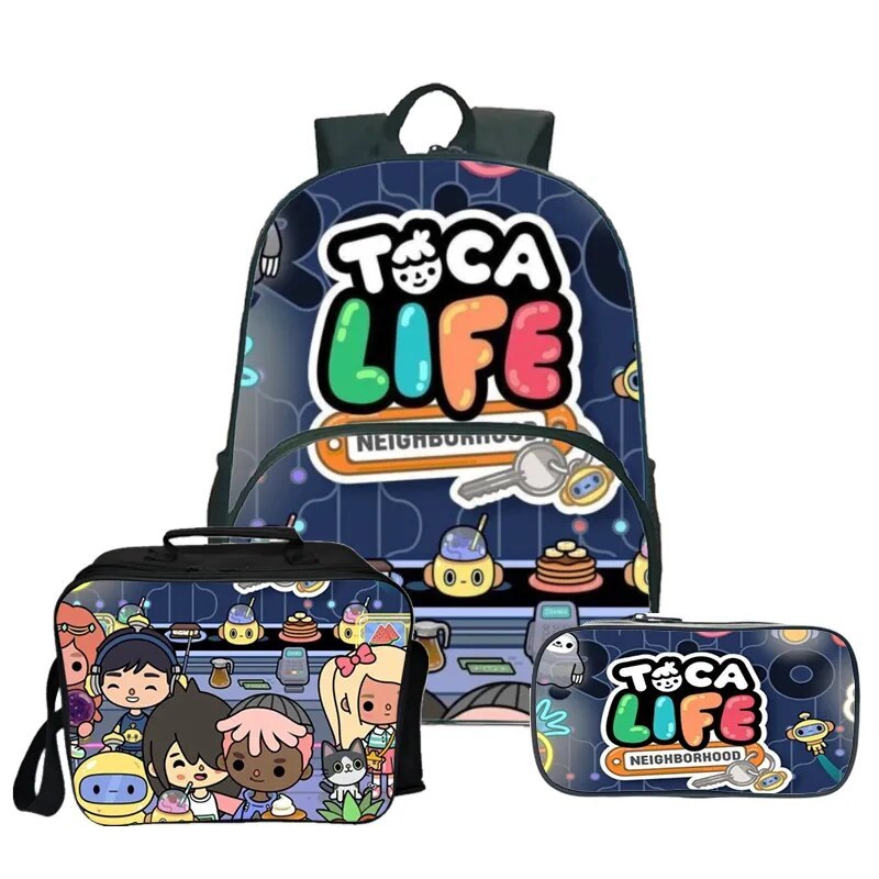 New Toca Boca Life World Game Backpack Toca Boca Mochila Bag Men 3D