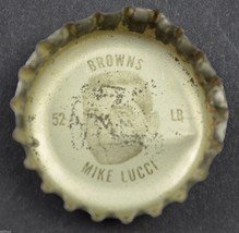 Vintage Coca Cola NFL Bottle Cap Cleveland Browns Mike Lucci Coke King Size - $4.99