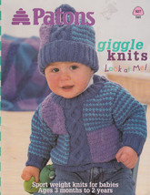 PATONS GIGGLE KNITS FOR BABIES &amp; TODDLERS #927 UNISEX 3 MONTHS TO 2 YEAR... - $8.98