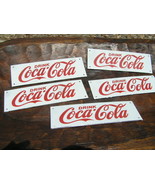 FIVE Drink Coca Cola Porcelain small Coke plaque s bz - $94.99