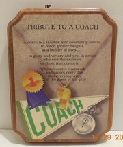 Gift Plaque for a coach &quot;tribute to a coach&quot; - $18.56