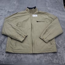 Tommy Hilfiger Jacket Mens M Khaki Zip Pocket Mesh Lining Active Golf Wear - $29.68