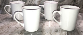 Set Of 4 Royal Norfolk Oversized 13oz Coffee MUG/TEA Cup Ceramic Sleek White-NEW - $49.38