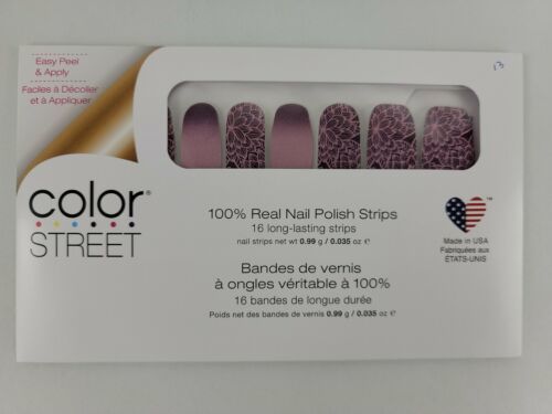 Primary image for Color Street RULE OF PLUM Nail Polish Strips Floral Pink Purple Ombre RETIRED!