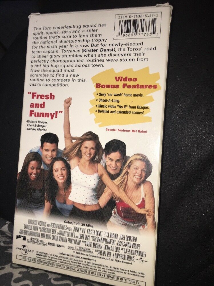 Bring It On VHS Video Tape Movie-Rare Vintage-SHIPS N 24 HOURS - VHS Tapes