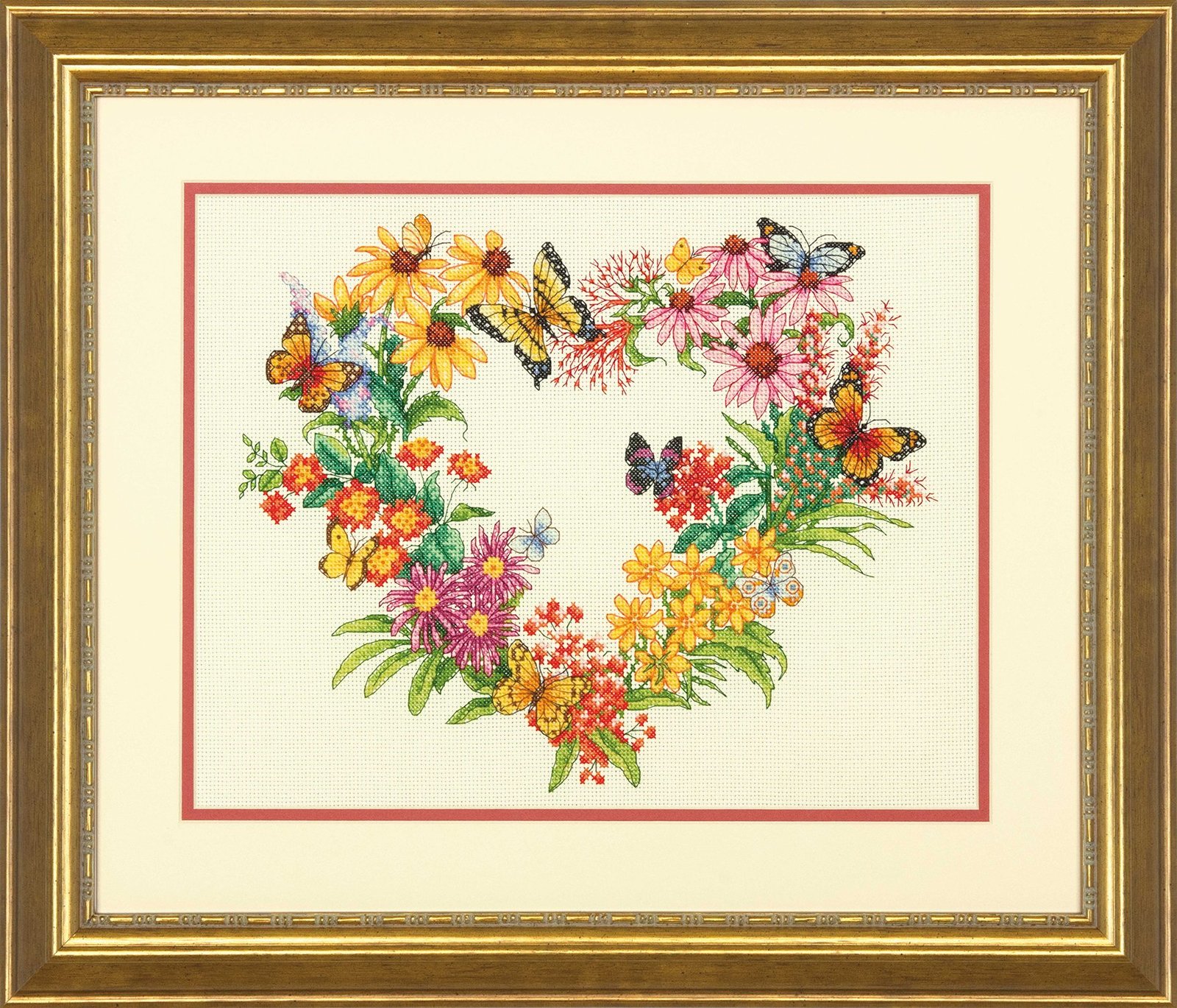 Dimensions Counted Cross Stitch Kit 14x11 Wildflower Wreath (14 Count)