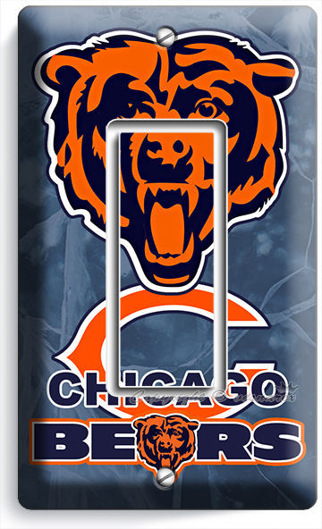 CHICAGO BEARS Retro Old Logo Light Switch Plate Wall Cover NFL Football