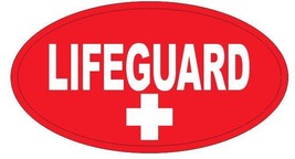 Lifeguard Sticker Oval Bumper Sticker or Helmet Sticker D3826 - $1.39+