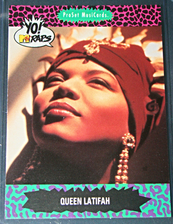 1991 ProSet MusiCards - YO! MTV RAPS - QUEEN LATIFAH (Card# 139)