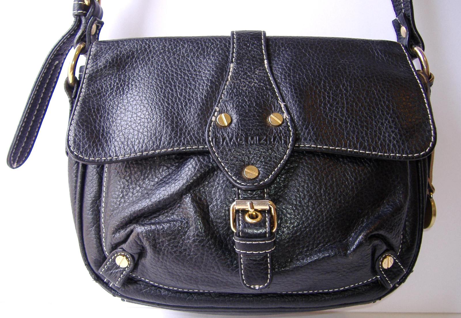 Rare Vintage Isaac Mizrahi Black Leather ' Bowling Ball ' Punch Bag Purse  1990s at 1stDibs