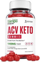 Simpli Health ACV Keto Gummies 1000MG with Pomegranate Juice Beet Root B12 60 Gu - $27.53