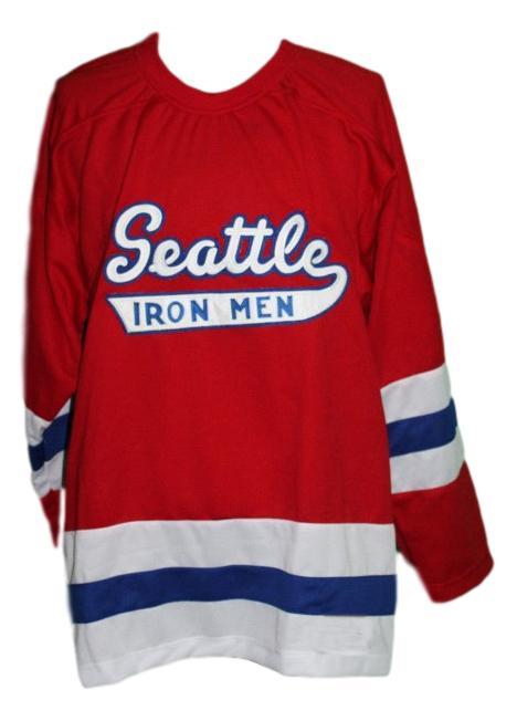 Seattle ironmen retro hockey jersey 1950 red   1