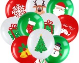 Pcs Christmas Balloons 12 Inch Christmas Latex Balloons Bulk Red Green A... - $33.82