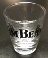 Jim Beam Shot Glass The World&#39;s Finest Bourbon Since 1795 Black Print on... - $6.99