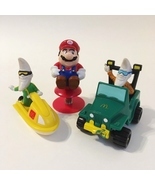 McDonald&#39;s Toys Moon Man Boat Jeep Super Mario Bros Pop Up Lot 3 Collect... - $25.00