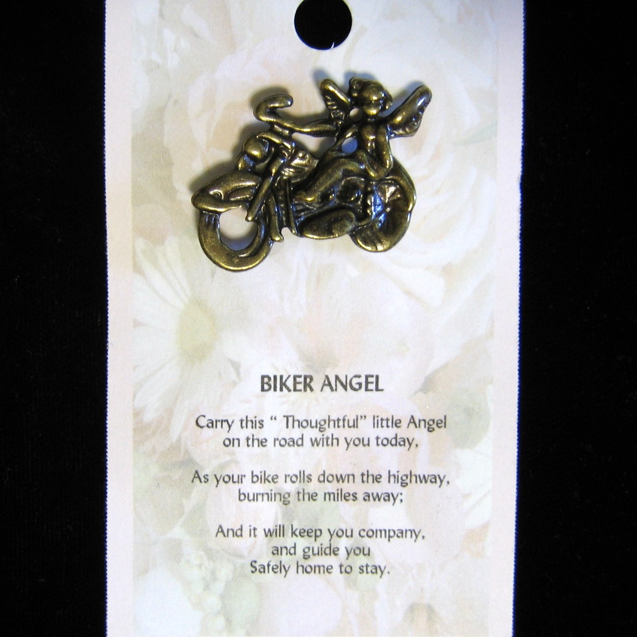Primary image for Biker Angel Pin Bronze brooch hatpin lapel 