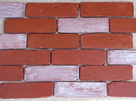 45- 8X2 ANTIQUE BRICK VENEER SIDE MOLDS, MOULDS FOR WALLS FLOORS PATIO COUNTERS image 1