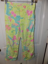 Lilly Pulitzer Everglades Club Swim tennis palm beach Pants Size 10 Girl... - $40.80