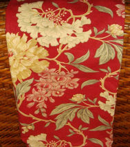 Pottery Barn Vintage Red Floral 24&quot; X 24&quot; Square Decorative Pillow Cover... - $19.97