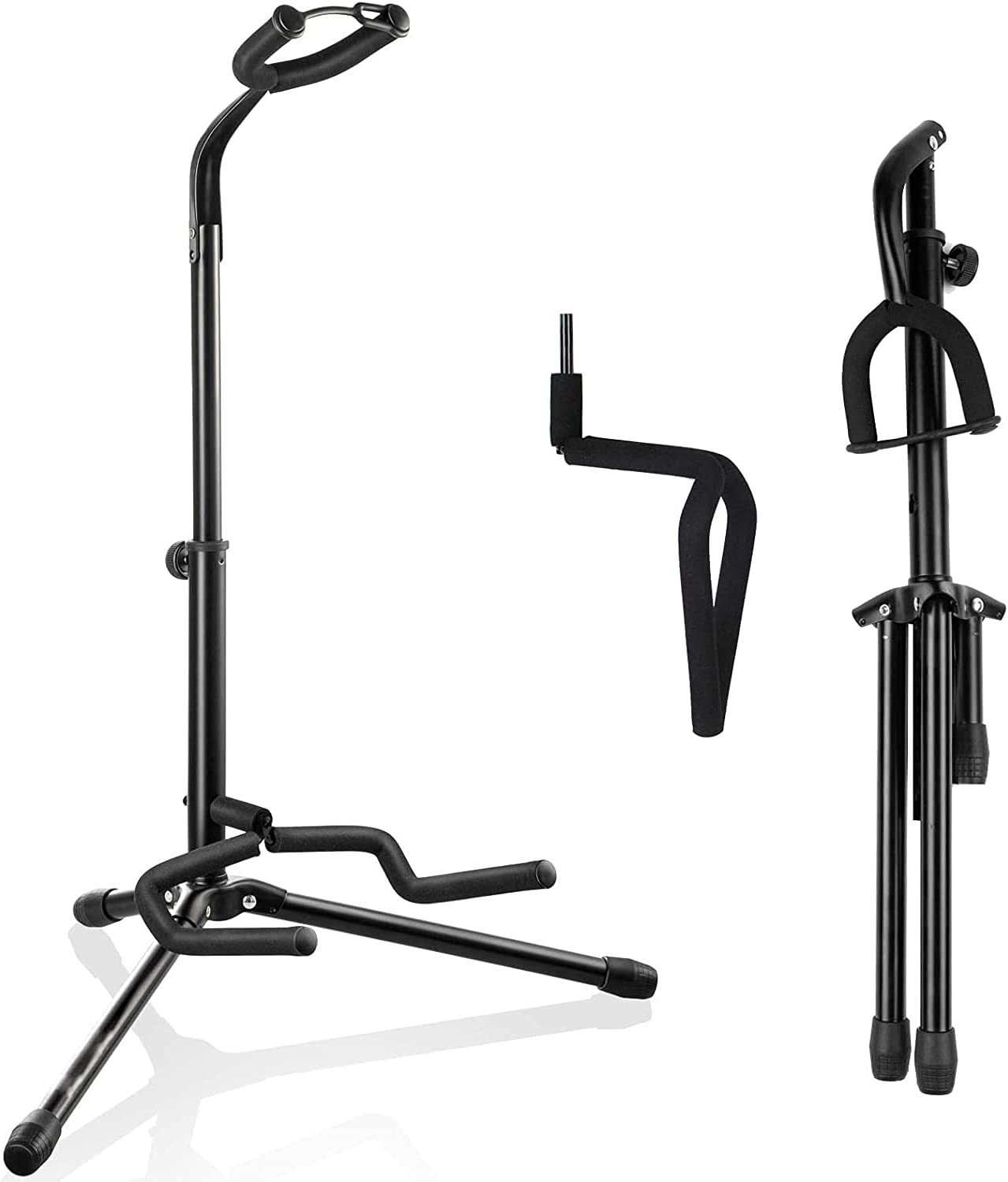 5Core Musician's Gear Electric, Acoustic and Bass Guitar Stand Black